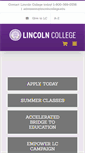 Mobile Screenshot of lincolncollege.edu
